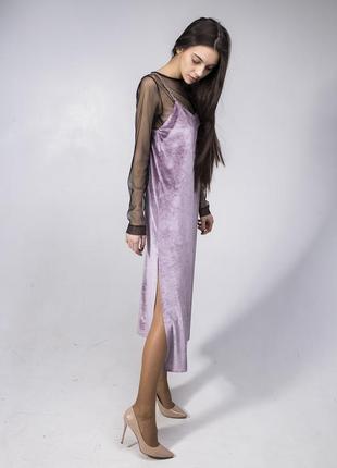 Сукня velvet dress long4 фото