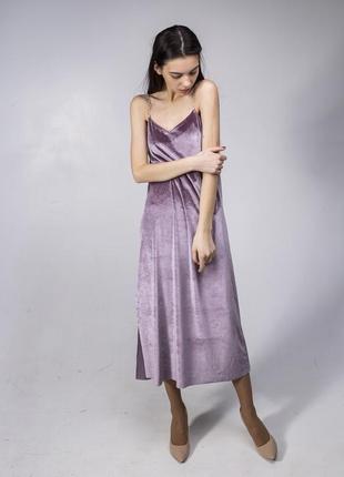 Сукня velvet dress long2 фото