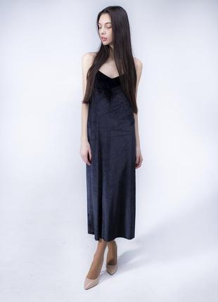 Сукня velvet dress maxi5 фото
