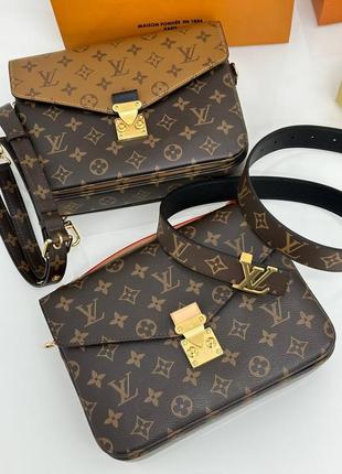 Сумка louis vuitton metis premium канва/кожа упаковка пыльник