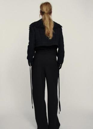 Zara брюки с защипами, широкие длинные брюки2 фото