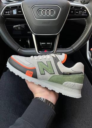 Чоловічі кросівки new balance 574 tp2 gray green orange