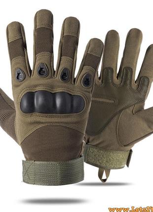 Тактичні армійські рукавички з кастетом oakley зелені m