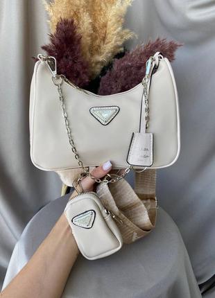 Женская сумочка mini light beige5 фото