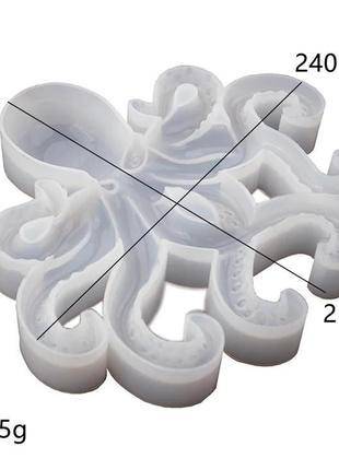 Молд силиконовый осьминог 240 на 215 мм серый2 фото