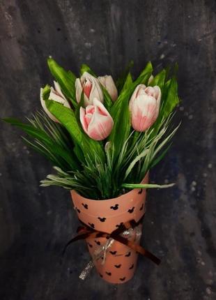 Букет з мила "тюльпани"3 фото