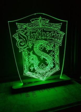 Слізерін гаррі поттер гарри поттер slytherin harry potter світильник нічник2 фото