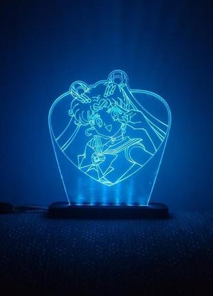 Сейлор мун аниме sailor moon светильник ночник6 фото