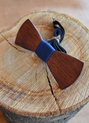Деревянная галстук - бабочка классическая2 фото