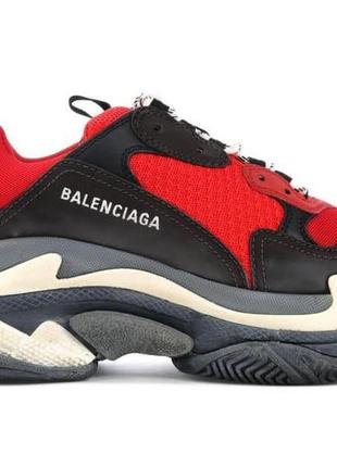 Balenciaga triple s red black