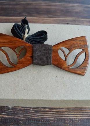 Деревянная галстук - бабочка бариста
