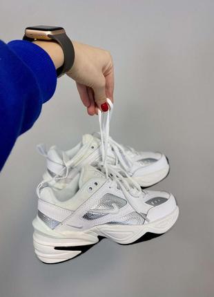 Nike m2k tekno essential white silver8 фото