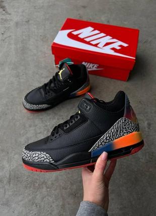 Nike air jordan 3 black orange