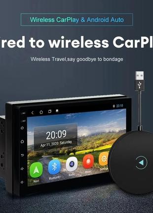 Беспроводной адаптер apple carplay  wireless adapter (круглый)