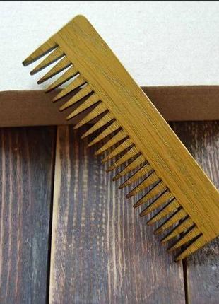 Деревянная расческа-гребень для волос и бороды woodage classic light2 фото