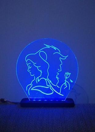 Світильник нічник красавица и чудовище beauty and the beast
