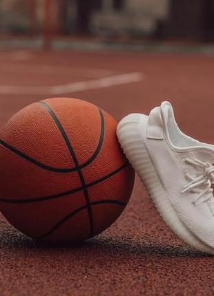 Adidas yeezy boost 350 v2 triple white crem sole7 фото