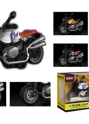 Мотоцикл h 7788-3   4 види, металопластик, інерція, гумові колеса, масштаб 1:14, в коробці, видається тільки мікс видів   ish