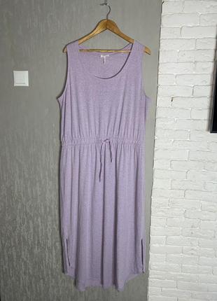 Длинное трикотажное платье с напуском на талии платье оверсайз s.oliver, xxxl 56-58р3 фото