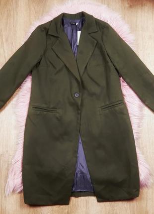 Кашемировое пальто цвета хаки2 фото