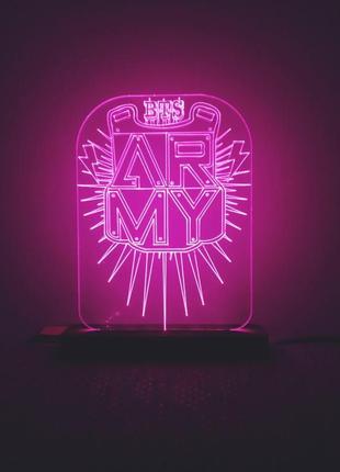 Светильник ночник army bts k-pop