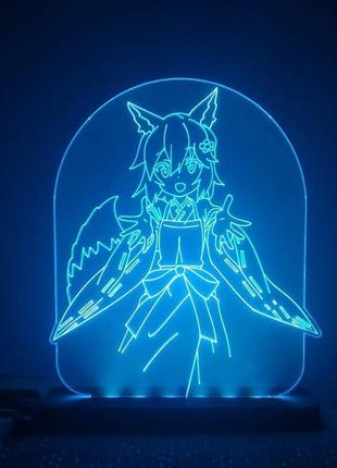 Аниме светильник the helpful fox senko-san заботливая лиса сэнко-сан