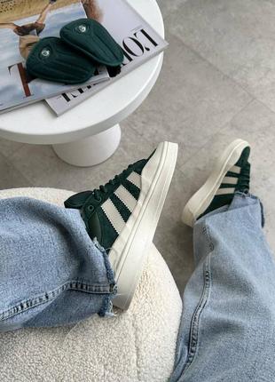 Adidas campus x bad bunny green кеды кроссовки7 фото