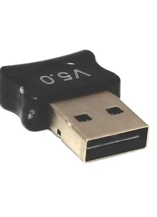 Bluetooth адаптер приймач 5.0 usb зовнішній mini dongle для пк і ноутбука