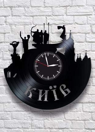 "киев" - настенные часы из виниловых пластинок. уникальный подарок!1 фото