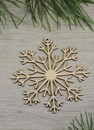 Дерев'яні іграшки для новорічної ялинки "сніжинка" (форма №9)(2162)1 фото