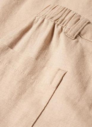 Льняные шорты, рост 116 ( 6 лет), цвет: бежевый6 фото