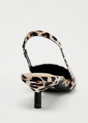 Стильні туфлі з леопардовим принтом кіттен хіл zara зара4 фото
