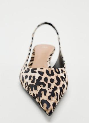 Стильні туфлі з леопардовим принтом кіттен хіл zara зара3 фото