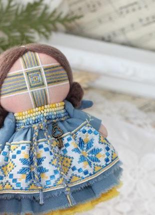 Текстильная кукла ручной работы в украинском стиле.7 фото