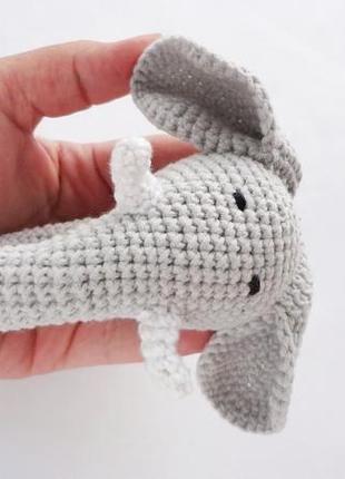 Слон брязкальце - прорізувач перша іграшка малюка5 фото