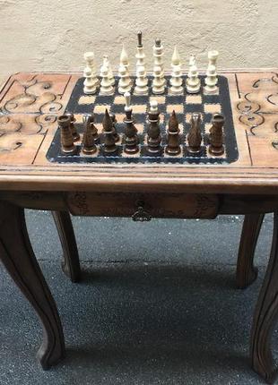 Шахматный стол  'магнолия'. эксклюзивный стол9 фото