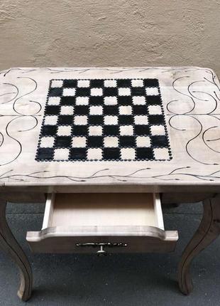 Шахматный стол  'магнолия 2'. эксклюзивный стол5 фото
