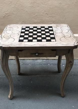 Шахматный стол  'магнолия 2'. эксклюзивный стол1 фото