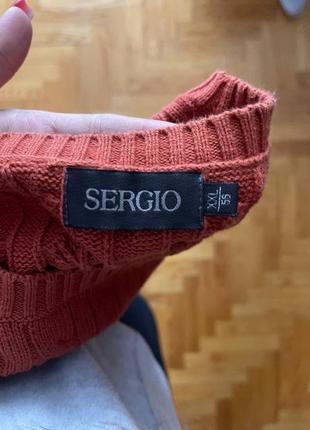 Sergio сведер вязаний оранжевий xxl