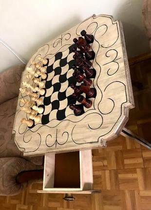 Шахматный стол  'гeомeтрик'. эксклюзивный стол6 фото
