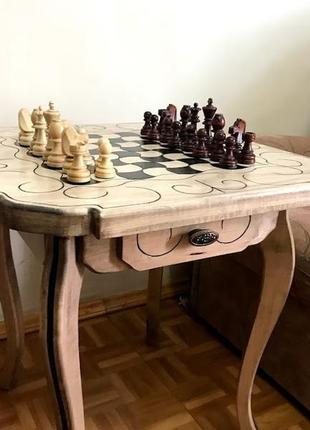 Шахматный стол  'гeомeтрик'. эксклюзивный стол1 фото