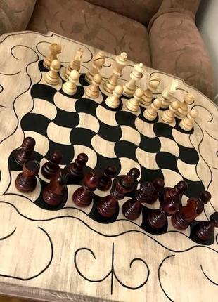 Шахматный стол  'гeомeтрик'. эксклюзивный стол4 фото