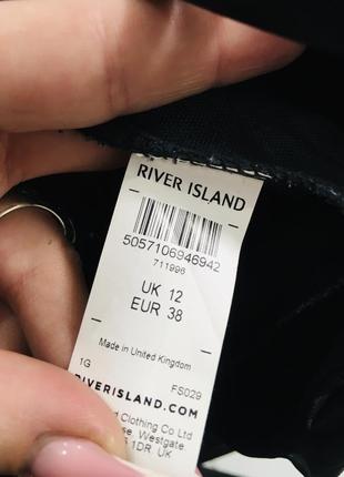 Чёрная эко кожаная юбка river island с высокой посадкой л3 фото