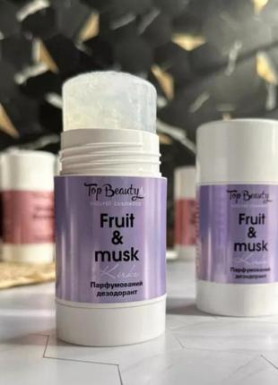 Сухой дезодорант с пробиотиком top beauty, fruit and musk