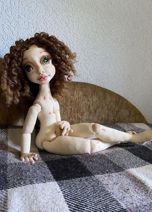 Текстильная шарнирная кукла в стиле стимпанк9 фото