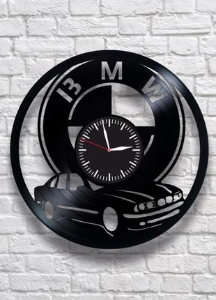 "bmw" - настенные часы из виниловых пластинок. уникальный подарок!1 фото