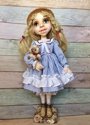 Интерьерная текстильная кукла1 фото