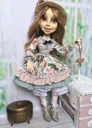 Текстильная шарнирная кукла роуз 3