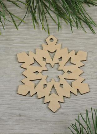 Игрушки на елку в эко стиле "снежинка" (форма №44)(2197)1 фото