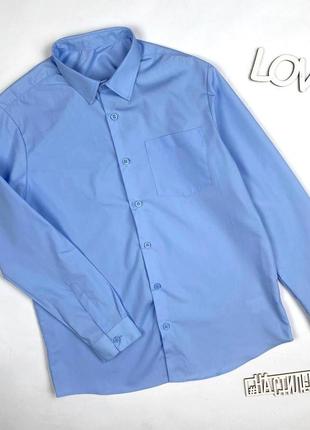 Нова рубашка george блакитня 152-158см/11-12р хлопчик
